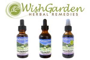 Wish Garden Herbal Remedies logo and products